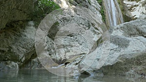 The Waterfalls of Dimosari in Greece