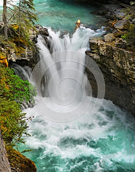 Waterfalls Falls Johnston Canyon Canada