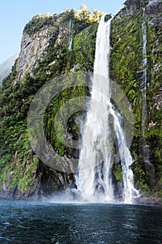 Waterfalls in Fiordland, New Zealand