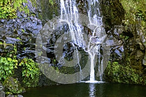 Waterfalls on Flores island, Azores archipelago (Portugal) photo