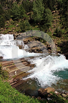 Waterfalls Gradas de Soaso in Ordesa Park photo