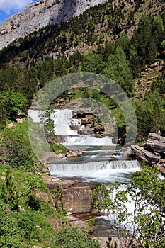 Waterfalls Gradas de Soaso in Ordesa Park photo