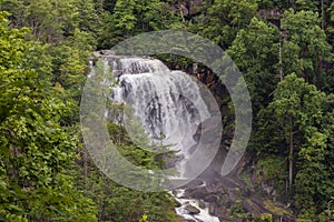 Waterfalls a horizonal of White Waterfalls Upper part in summer;