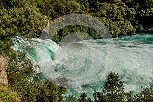 Waterfalls Huka Falls in New Zealand