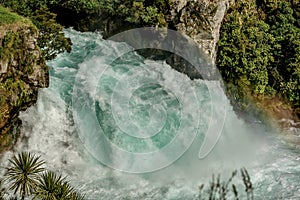 Waterfalls Huka Falls in New Zealand