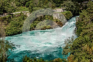 Waterfalls Huka Falls in New Zealand