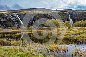 Waterfalls at Ingleton Granite Quarries