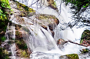 Waterfalls from the Llobregat springs in Castellar de Nuch, Barcelona