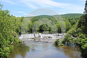 Waterfalls on Mississquoi in Abercorn, Quebec