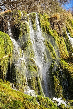Waterfalls at Monasterio de Piedra, Zaragoza, Aragon, Spain photo
