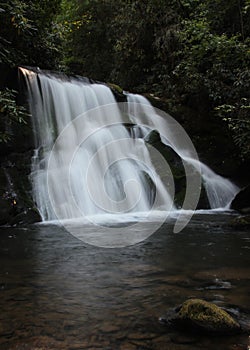 Waterfalls in the Nantahala National Forest in North Carolina