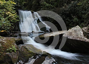 Waterfalls in the Nantahala National Forest in North Carolina