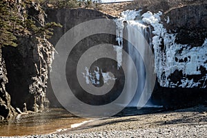 Waterfalls near the Bay of fundy showing tidal pools