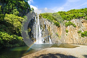 The waterfalls of Niagara Cascade situated in north of La Reunion Island photo