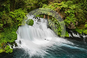 Waterfalls of Ojos del Caburgua, Chile photo