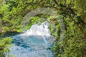 Waterfalls of Ojos del Caburgua, Chile photo