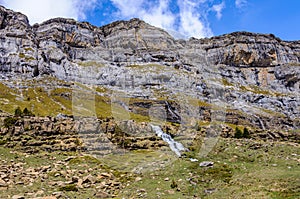 Waterfalls in Ordesa Valley, Aragon, Spain