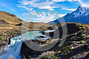 Waterfalls in Parque Nacional Torres del Paine, Chile