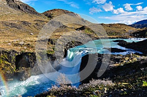 Waterfalls in Parque Nacional Torres del Paine, Chile