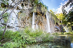 Waterfalls in Plitvice Lakes National Park