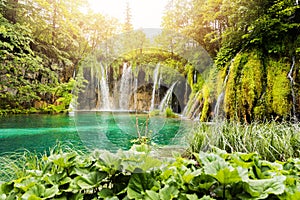 Waterfalls in Plitvice Lakes National Park, Croatia