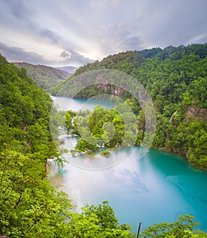 Waterfalls in Plitvice National Park, Croatia