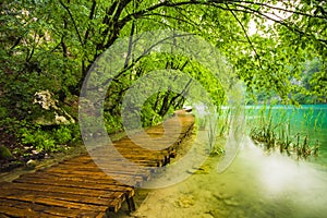 Waterfalls in Plitvice National Park, Croatia