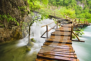 Waterfalls in Plitvice National Park, Croatia