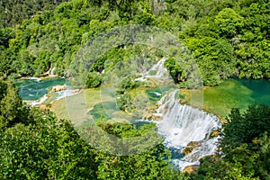 Waterfalls and pools at Krka national park