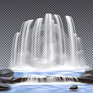 Waterfalls Realistic Transparent Background photo