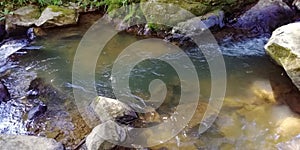 Waterfalls and river in guarne, antioquia