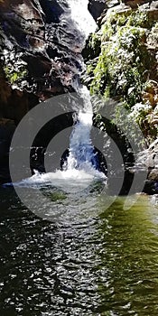 Waterfalls and river in guarne, antioquia