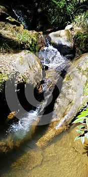 Waterfalls and river in guarne, antioquia