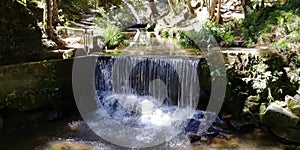 Waterfalls and river in guarne, antioquia, crystal clear waters of an outdoor park