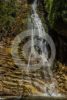 Waterfalls on the river Krikiliotis at Panta Vrexei in Evritania