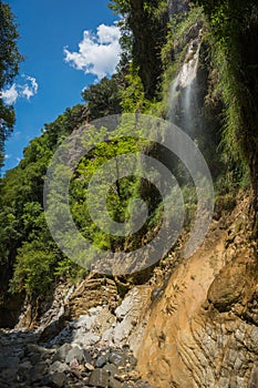 Waterfalls on the river Krikiliotis at Panta Vrexei in Evritania, Greece