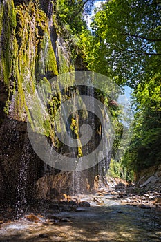 Waterfalls on the river Krikiliotis at Panta Vrexei in Evritania, Greece