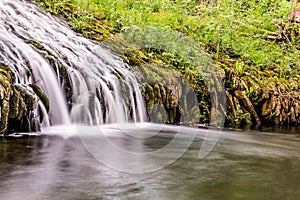 Waterfalls in the rivers and nice forest