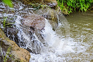 Waterfalls running over rocks