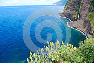 The waterfalls of Seixal in Madeira