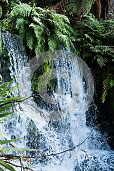 Waterfalls and silky river stream in the mountain on a beautiful river