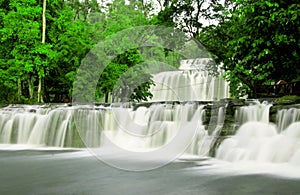 Waterfalls with silky water