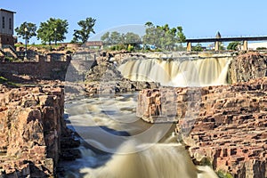 Waterfalls in Sioux Falls, South Dakota, USA