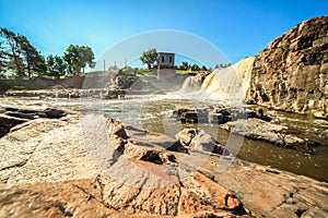 Waterfalls in Sioux Falls, South Dakota, USA