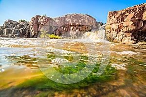 Waterfalls in Sioux Falls, South Dakota, USA