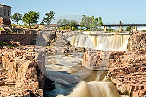 Waterfalls in Sioux Falls, South Dakota, USA