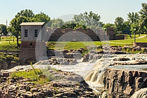 Waterfalls in Sioux Falls, South Dakota, USA photo