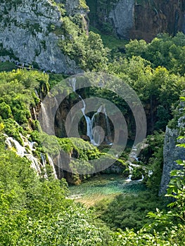 Waterfalls and streams in Plitvice Lakes National Park