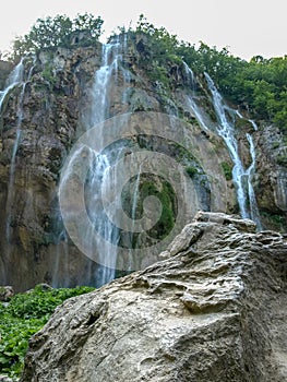 Waterfalls and streams in Plitvice Lakes National Park