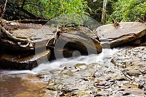 Waterfalls and streams during the waterless period.